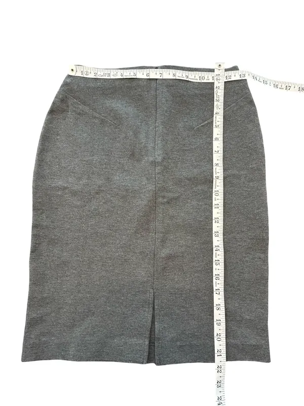 Quince ultra stretch pencil skirt XS charcoal gray professional office work chic - Image 10