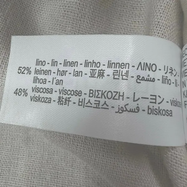Zara Linen Blend Ecru High Rise Shorts M 8 GUC (SEE NOTE) - Image 3