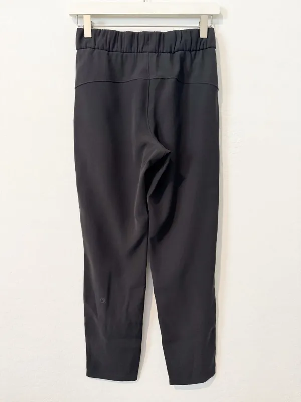 Lululemon On The Fly Pants Size 2 Black High Rise Drawstring Travel Quiet Luxury - Image 10