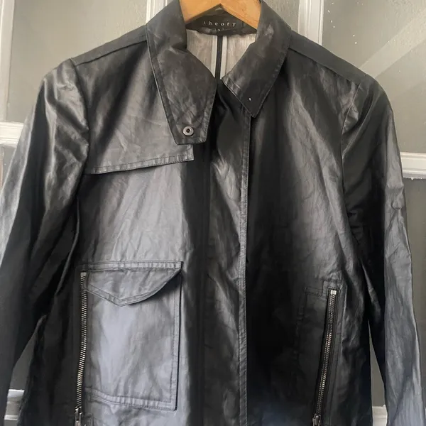 Theory Faux Leather Jacket - Image 3