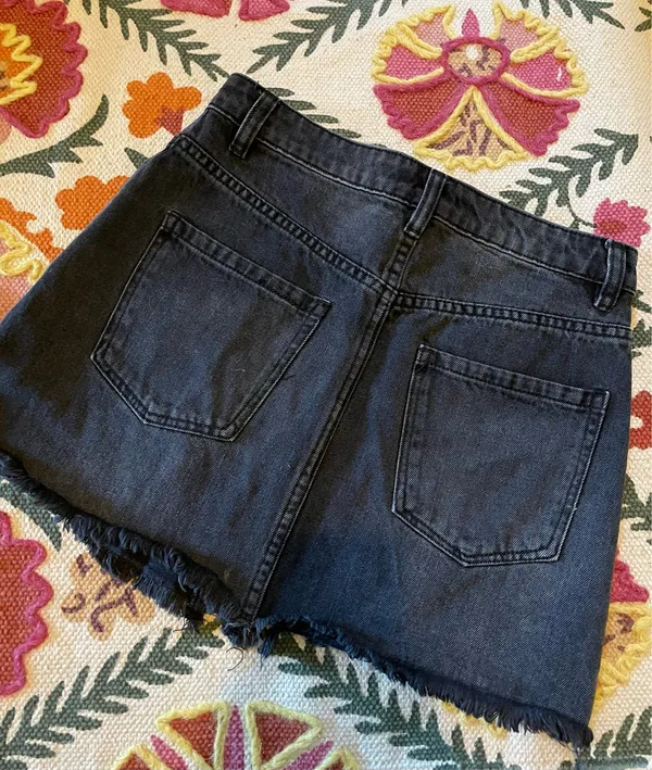 Free People Zip It Up Skirt Denim Vintage - Image 3