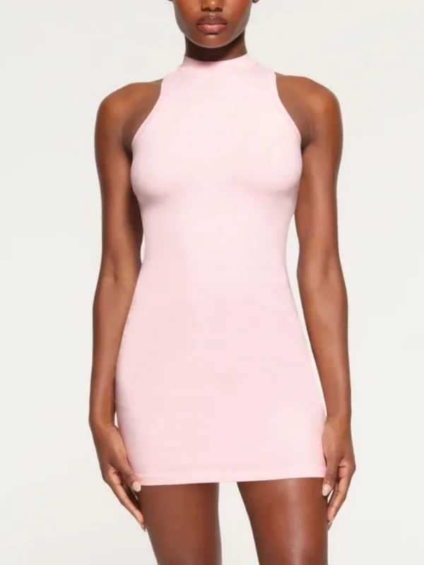 NWT Skims new vintage outdoor mini dress in cherry blossom pink size xl - Image 3