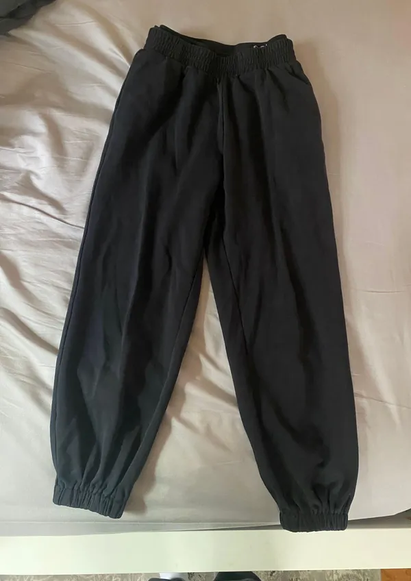 Spandex Waistband Sweatpants Black - Image 3