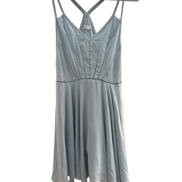 Silence + Noise Light Blue Strappy Fit‎ & Flare Mini Dress Sz 6 - Image 11