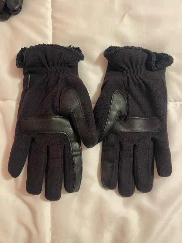 Brown Fuzzy Gloves - Image 2