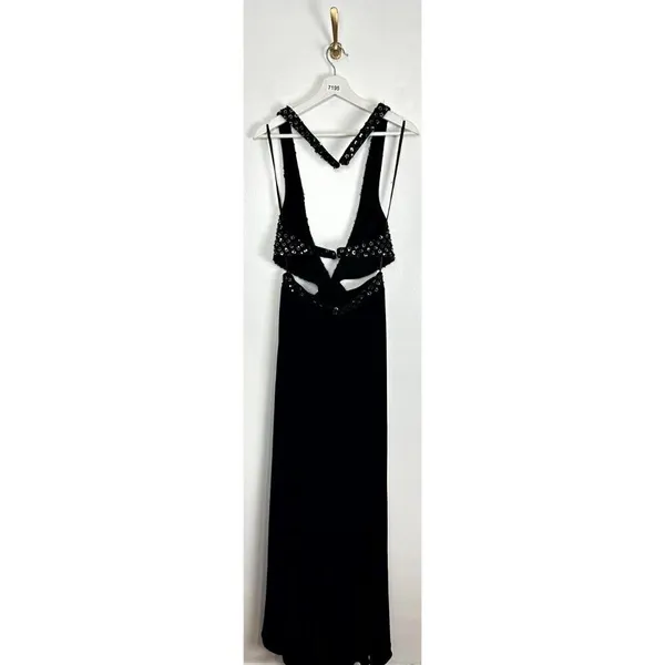 MAC DUGGAL Sequin Sheath Gown in Black Size US 6 - Image 8