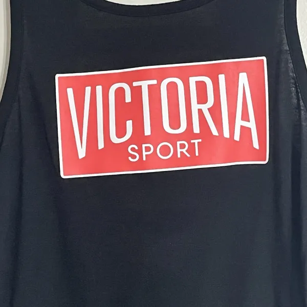 Victoria Sport Womens Black Racer Back Tank Womens Size Medium Athletic‎ - Image 2