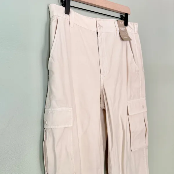 NWT Madewell Garment Dyed Low Slung Straight Cargo Pants Vintage Linen Beige 29 - Image 7