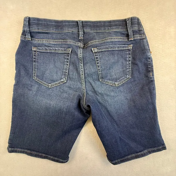 Isabel Maternity Ingrid & Isabel Dark Wash Bermuda Denim Shorts Size 4/27 - Image 2
