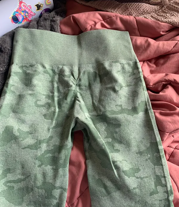 Sage Green Camo Leggings - Image 3