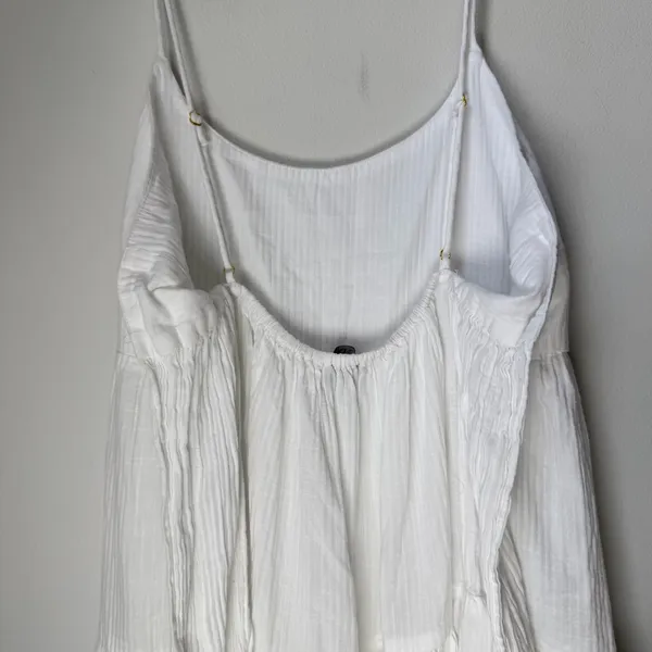 J. Crew White Strappy Tie Back Summer Beach Dress in White Size Small - Image 6