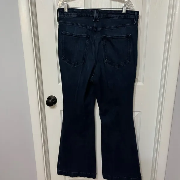 Good American Good Legs Flare‎ Jeans in Indigo 616 blue Size 15 / 34 - Image 8