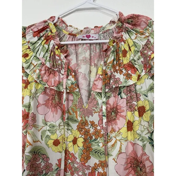 Camisa Con Estampados De Flores Para Mujer Talla Xs Marca Buddy Y Love Algodón - Image 6