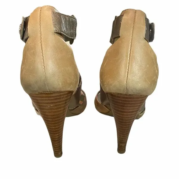 Nine West Leather strappy heeled sandals size 8 - Image 7