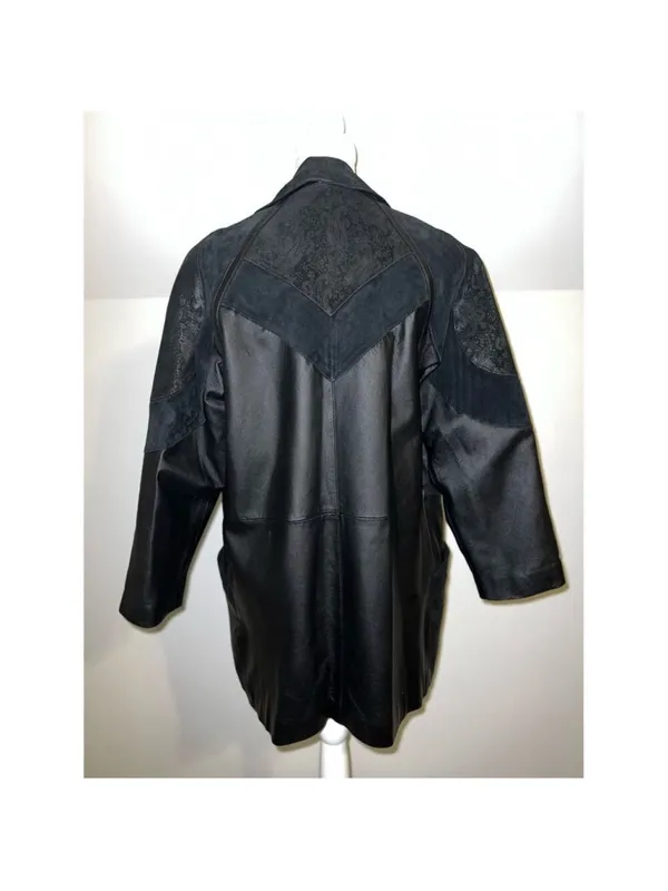 100% Genuine Leather Tooled Paisley Blazer/Coat Women’s L-XL - Image 2