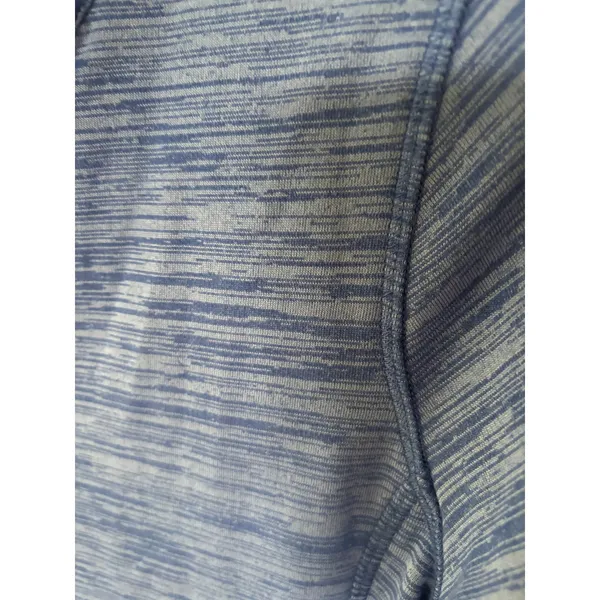 T by Talbots Womens Blue Space Dye Full Zip Mock Neck Active Jacket Petite P - Image 3