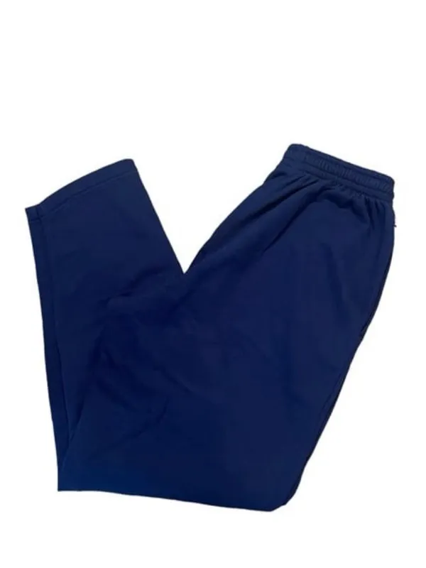Vintage Nike Navy Blue Open Hem Sweatpants Embroidered Swoosh Large - Image 4