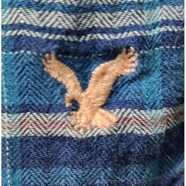 American Eagle Outfitters‎ Plaid Western Shirt Long Sleeve Button Up Size S - Image 3