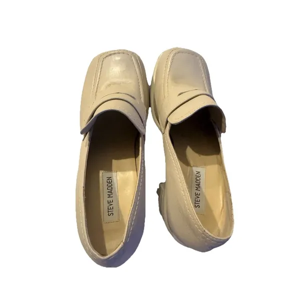 STEVE MADDEN Leather Platform Loafer Womens Size 10M - Image 4