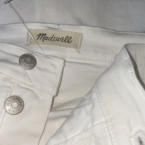 NWT Madewell 9" Mid-Rise Skinny Jeans white SZ-28 - Image 8