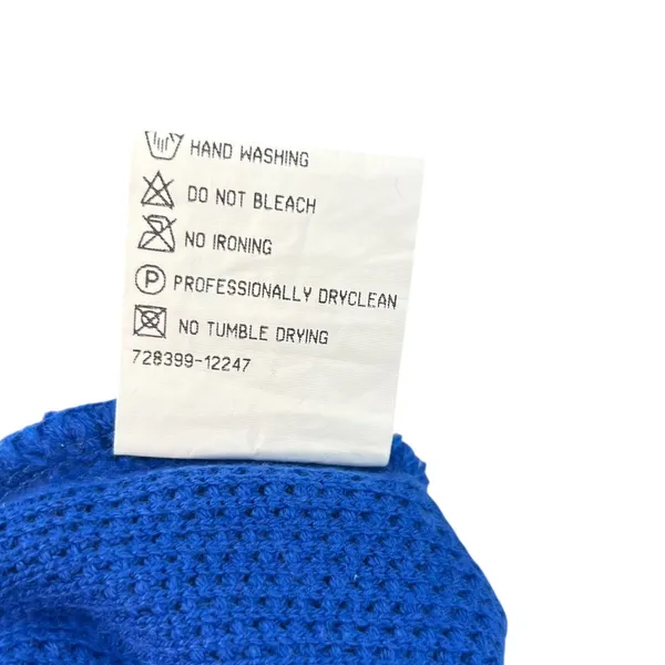 Bogner Vintage Sweater Ribbed‎ Knit Cotton Acrylic Blend Blue Size US 10 - Image 12