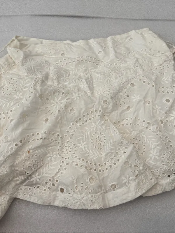 Tularosa White Eyelet Tie-Waist Women's Shorts - Image 2