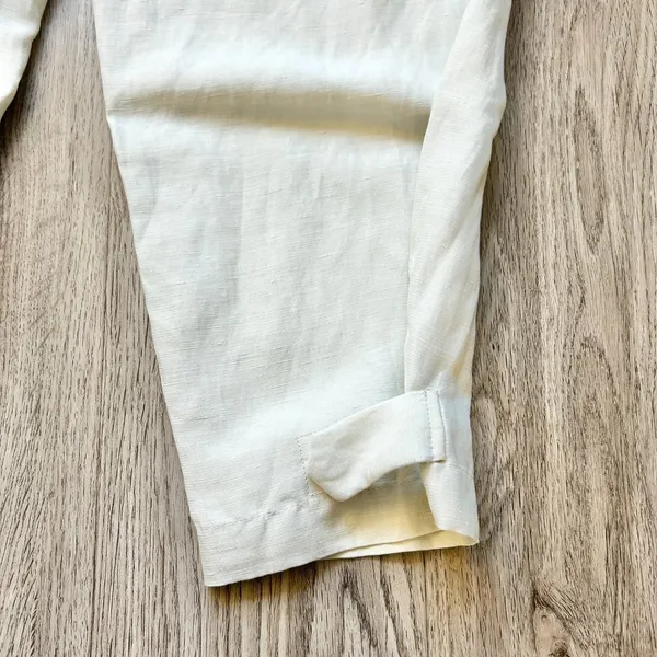 Aritzia Wilfred Kafka Linen High Rise Cargo Coastal Pants in Sand Cream Size 0 - Image 11