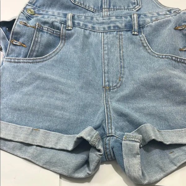 Light Blue Denim Overalls Size XS - Image 11