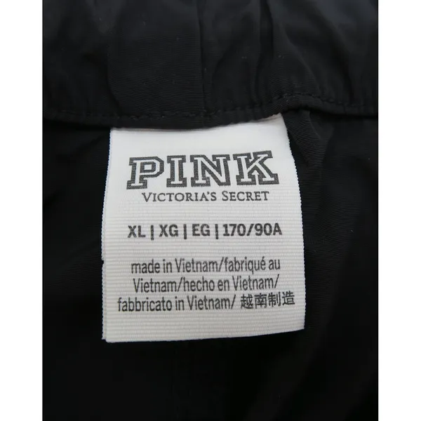 PINK Victoria's Secret Black Cargo Pants Bungee Hem XL Utility Joggers - Image 2