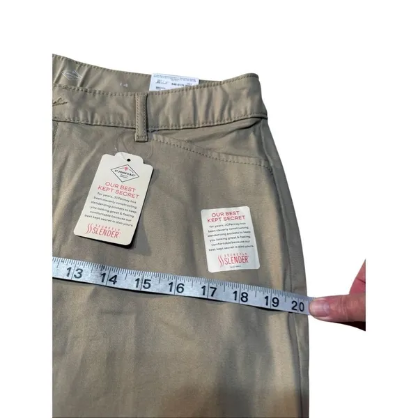 St. John’s Bay Capris- Khaki/ Mid Rise/Sz 14 NWT - Image 5