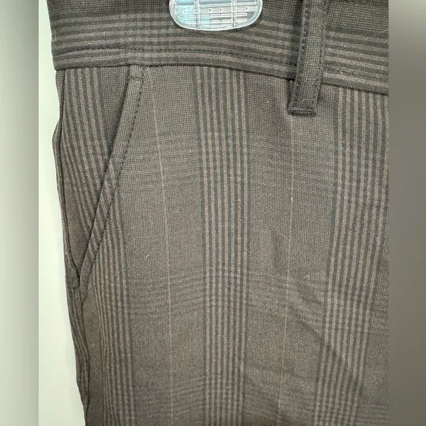 Ganni Womens Plaid Suiting Trousers Pants in Chocolate Brown Size 40 US‎ 8/10 - Image 3