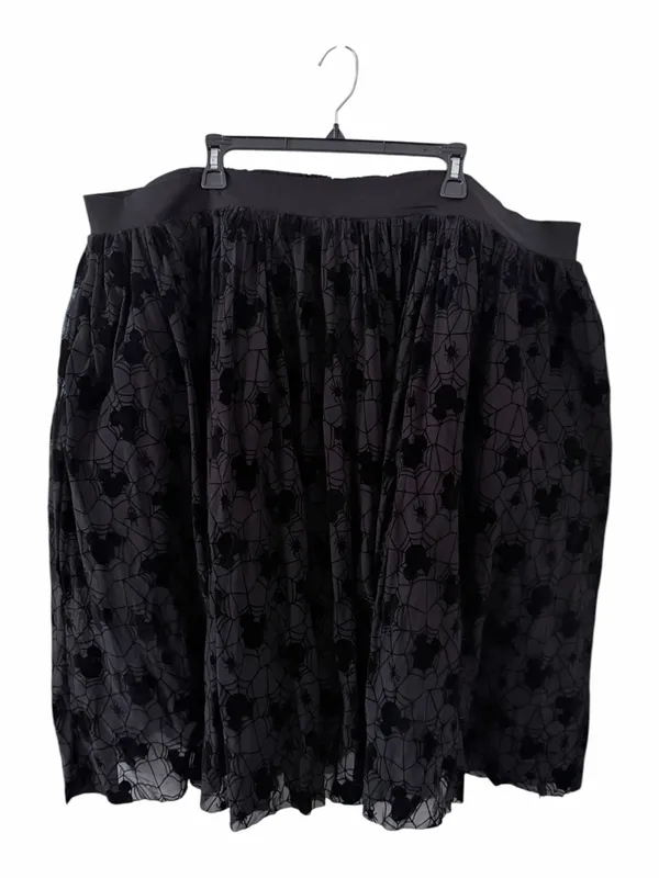 Disney Parks Her Universe Flocked Mickey Mouse Spiderweb Midi Skirt Size 3X - Image 2