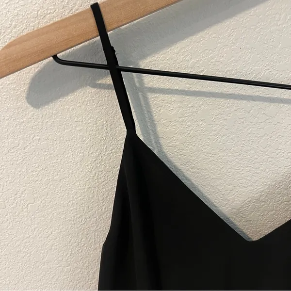 Aritzia Babaton Warren Camisole Black Chiffon Cinched‎ Tie Waist Size XXS - Image 4