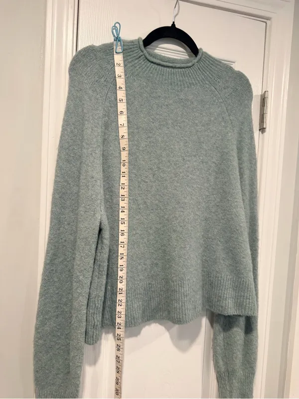 J.Crew Size S Sage Green Merino Wool Alpaca Blend Crewneck Sweater - Image 3