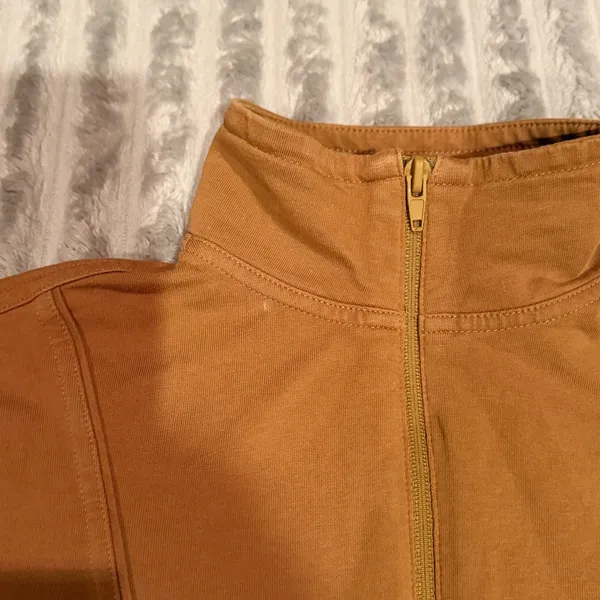 Richer Poorer Women Quarter Zip Sweatshirt Tobacco Brown Small Pullover - Image 6