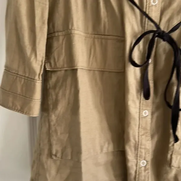 Rag & Bone Women’s Tan Long Tie Waist Shirt or Dress - Image 2