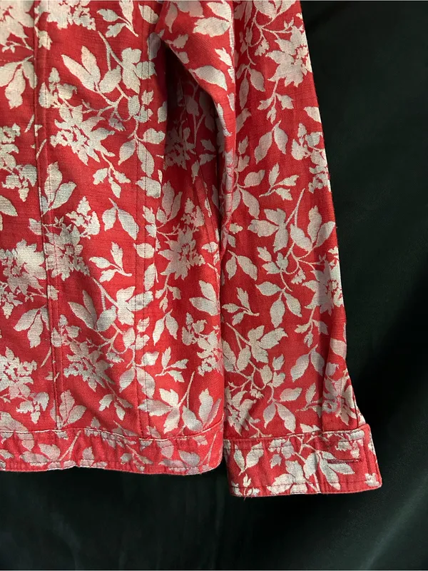 Women’s Vintage Red & Silver Reversible Blazer Jacket MD Size M - Image 4