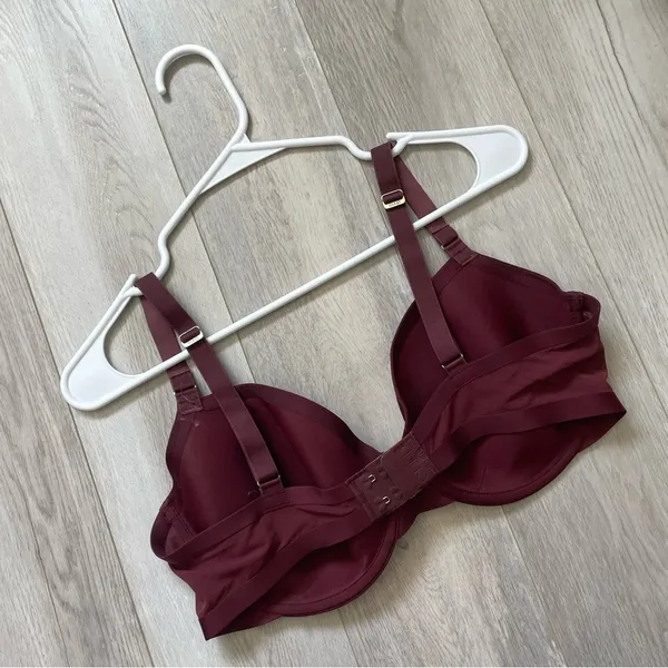 CUUP Demi Bra Burgundy (size 36e) modern tshirt comfy casual everyday - Image 2