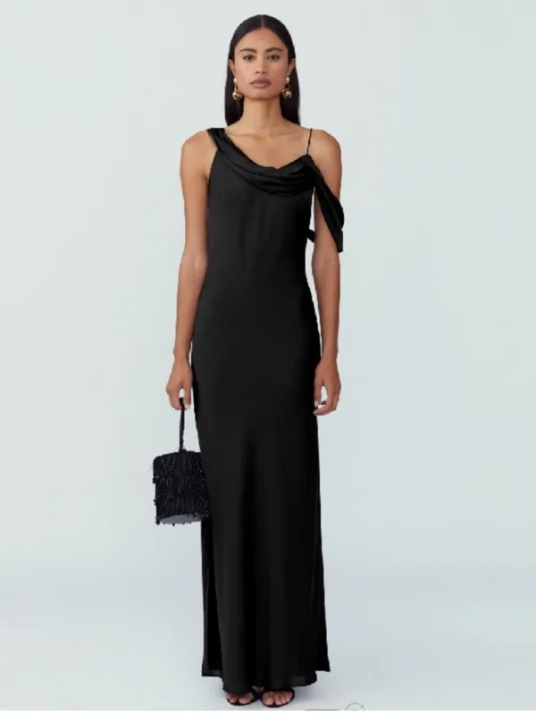 Fame and Partners Francois Black Maxi Formal Gown - Image 3