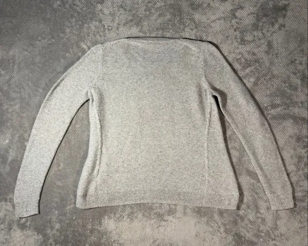 Madewell Size Medium Gray Cotton Blend Crewneck Knit Sweater Pullover Minimalist - Image 5