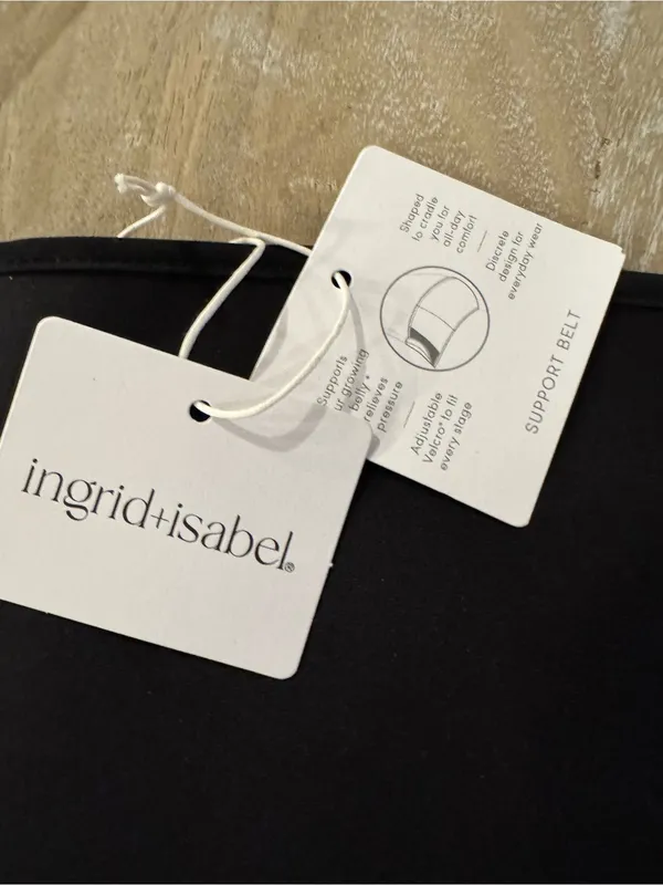 Ingrid & Isabel Maternity Belly Support Belt Black S/M New - Image 2