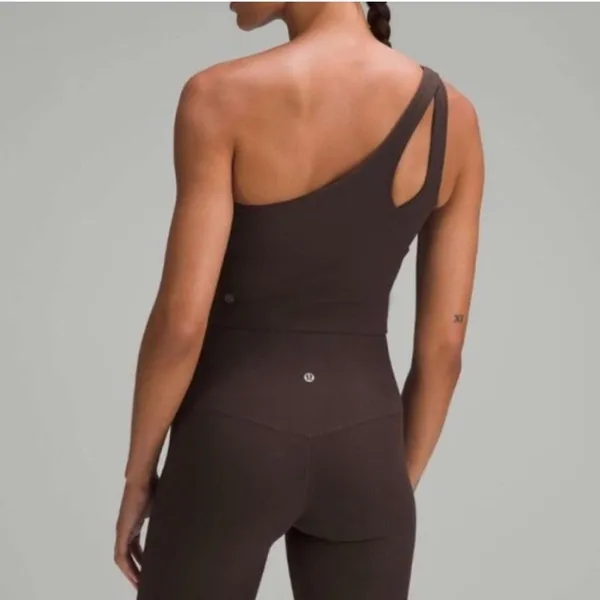 Lululemon Brown Ribbed Asymmetrical Align Tank - Image 3