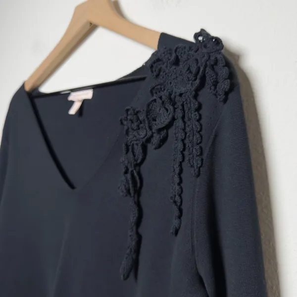 Rebecca Taylor Women 100% Cotton Fairy Grungr Whimsigoth Flare Knit Sweater‎ Top - Image 7