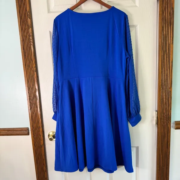 Seta T Fit & Flare Dress Square‎ Neck Long Sleeve Party Cocktail XL - Image 9