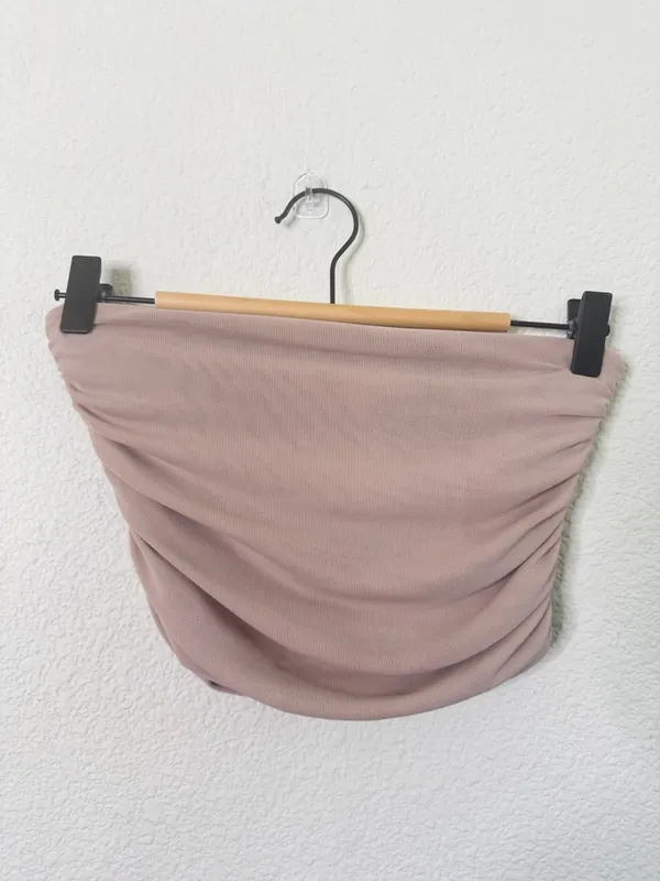 Ushatava Ruched Bandeau‎ Mesh Top Womens Size XS - Image 3