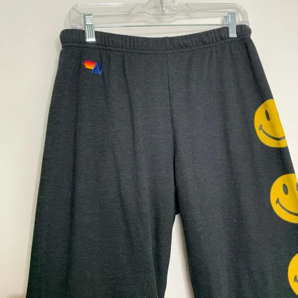 Aviator Nation Smiley 2 Sweatpant Pull On Pants Jogger Womens XL - Image 7