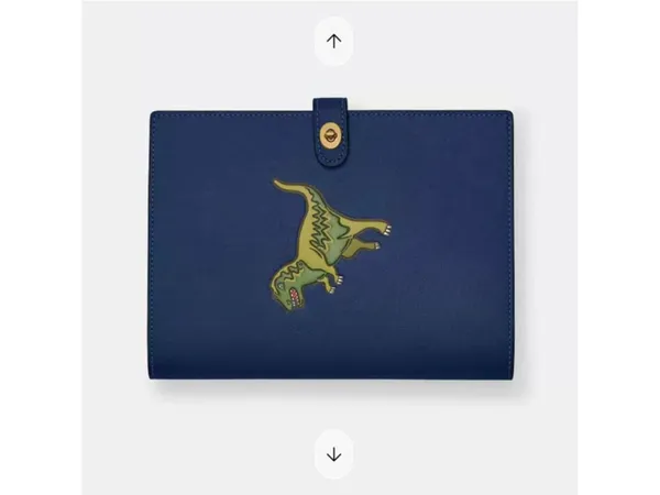 NEW Rexy 10th Birthday Blue Leather Notebook NIB - Image 2