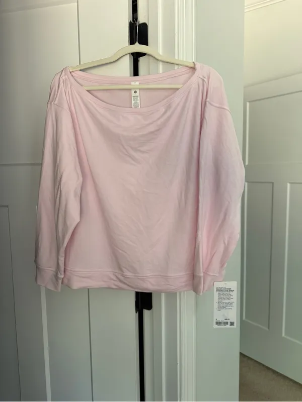 Lululemon becalm oversized boatneck long sleeve sweatshirt NEW NWT pink bllp - Image 3