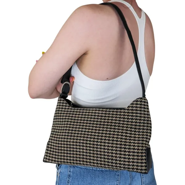 Vintage Y2K Tweed Shoulder Bag Purse - Image 2