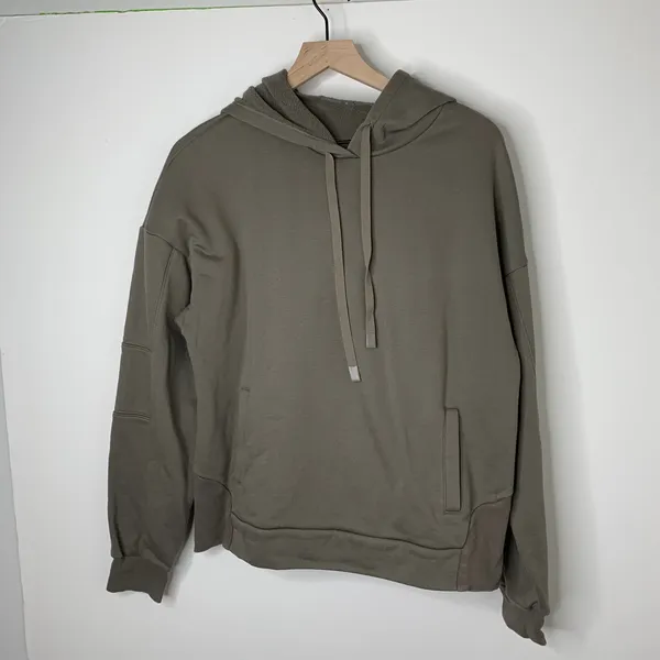 ALO Yoga Brown Interval Hoodie Sweatshirt Branch Womens Small - Image 3